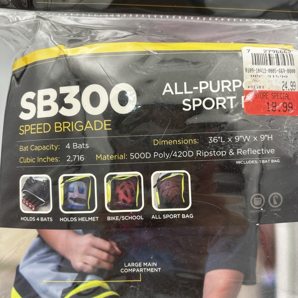 EASTON Pink SB300Speed Brigade Sport/Bat Bag NEW Holds 4 Bats Helmet & Cleats